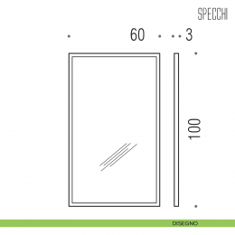 Specchio rettangolare con cornice acciaio Colombo Design Fashion Mirrors 100x60 cm 2