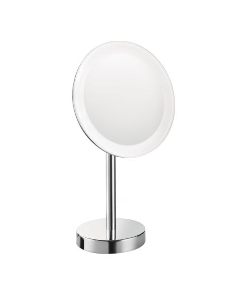 Specchio ingranditore da appoggio 3x con luce LED Colombo Design