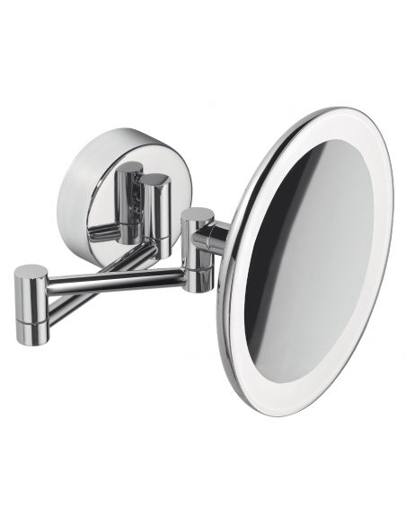 Specchio ingranditore a muro 3x con luce LED Colombo Design