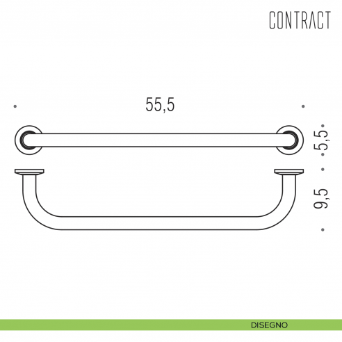 Maniglione per vasca Colombo Design 50 cm disegno