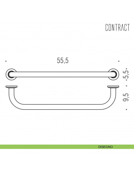 Maniglione per vasca Colombo Design 50 cm disegno