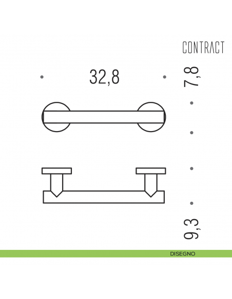 Maniglione per bagno Colombo Design 32,8 cm B9723 disegno