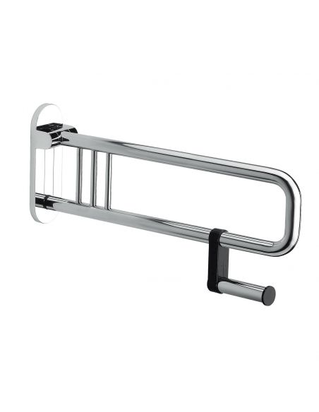 Appoggio ribaltabile con portarotolo per bagno Colombo Design 65 cm B9729