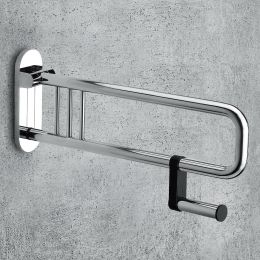 Appoggio ribaltabile con portarotolo per bagno Colombo Design 65 cm B9729 2