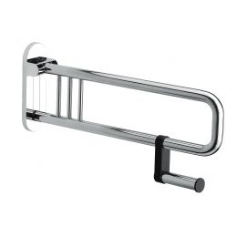 Appoggio ribaltabile con portarotolo per bagno Colombo Design 75 cm B9730
