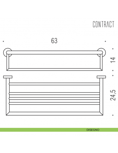 Rack porta salvietta Colombo Design Contract-Comunità B9953 disegno