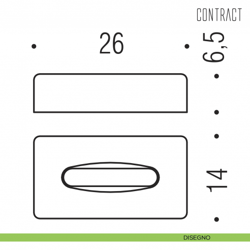 Porta fazzoletti in ABS cromato Colombo Design Contract-Comunità disegno