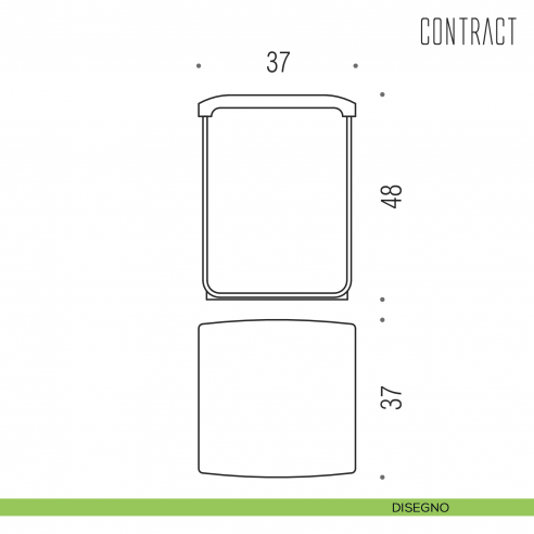Sgabello Flat Colombo Design B9967 disegno