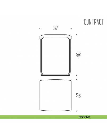 Sgabello Flat Colombo Design B9967 disegno
