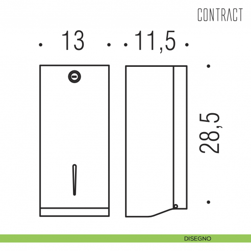 Distributore carta igienica a foglio singolo Colombo Design B9976 disegno