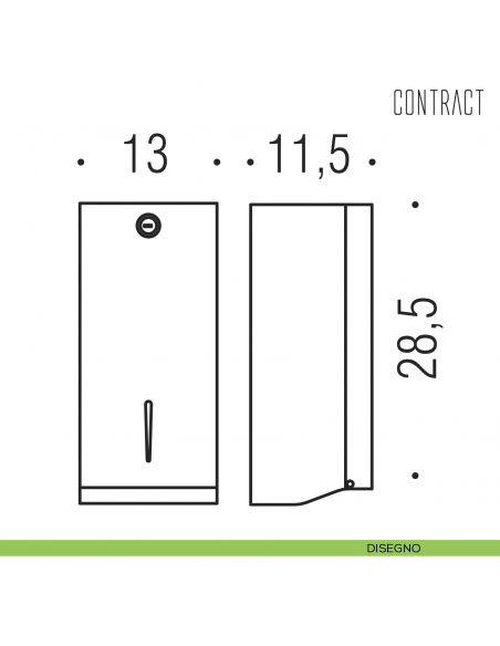 Distributore carta igienica a foglio singolo Colombo Design B9976 disegno