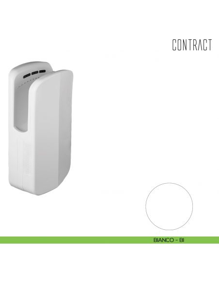 Asciugamani elettrico eco-jet ad inserimento verticale delle mani Colombo Design Contract-Comunità B9981 bianco