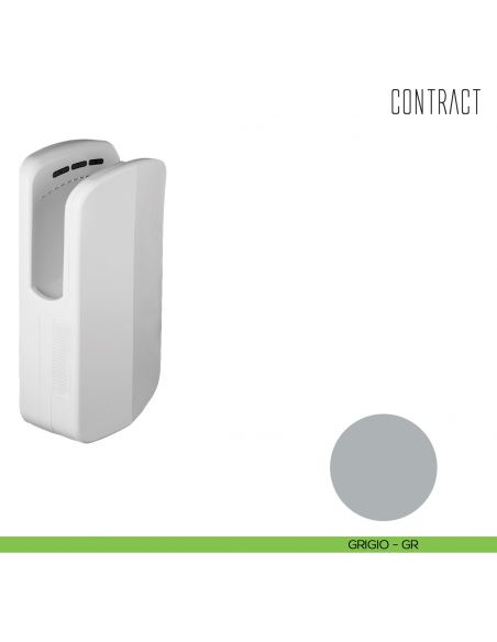 Asciugamani elettrico eco-jet ad inserimento verticale delle mani Colombo Design Contract-Comunità B9981 grigio