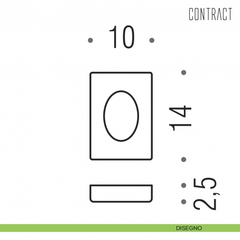 Porta sacchetti igenici Colombo Design Contract-Comunità B9982 disegno