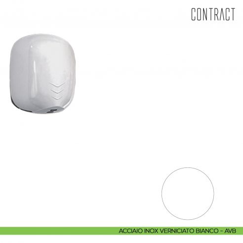 Asciugamani per elevata affluenza ad alta velocità Colombo Design Contract-Comunità B9984 acciaio bianco