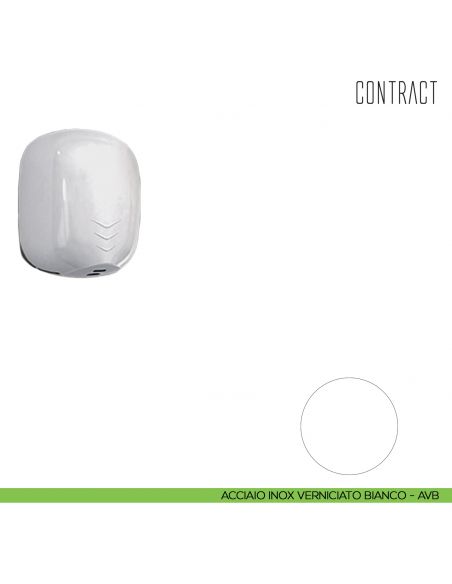 Asciugamani per elevata affluenza ad alta velocità Colombo Design Contract-Comunità B9984 acciaio bianco