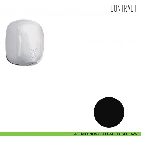 Asciugamani per elevata affluenza ad alta velocità Colombo Design Contract-Comunità B9984 acciaio inox goffrato nero