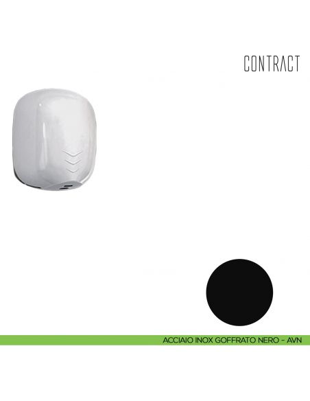 Asciugamani per elevata affluenza ad alta velocità Colombo Design Contract-Comunità B9984 acciaio inox goffrato nero