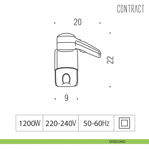 Asciugacapelli da parete con presa universale per rasoio 110/220V Colombo Design Contract-Comunità disegno