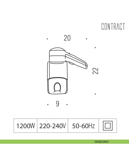Asciugacapelli da parete con presa universale per rasoio 110/220V Colombo Design Contract-Comunità disegno