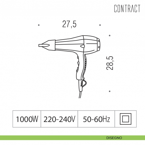 Asciugacapelli da parete Fit Colombo Design Contract-Comunità disegno