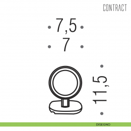 Supporto a muro ad anello per asciugacapelli Fit Colombo Design Contract-Comunità 2
