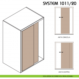 Sistema scorrevole per ante di mobili Koblenz System 1011/20 2
