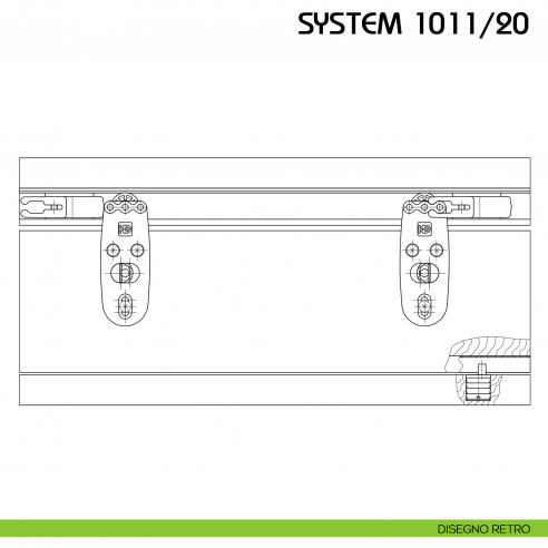 Disegno retro anta singola Koblenz System 1011/20