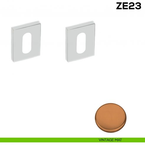 Bocchetta rettangolare patent per porta Zero Evolution Colombo Design ZE23 - vintage mat