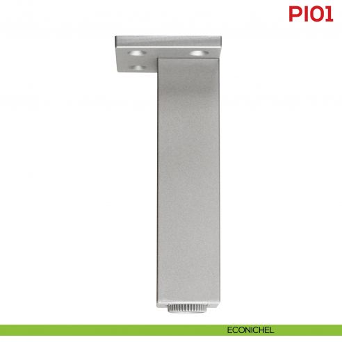 Piedino quadrato per mobile regolabile in ABS PI 01 Mital econichel