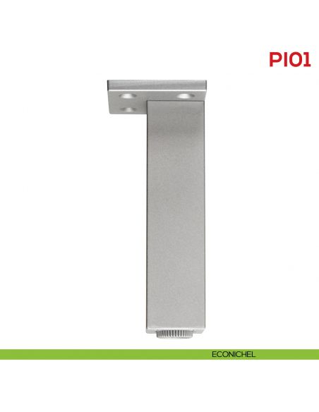Piedino quadrato per mobile regolabile in ABS PI 01 Mital econichel