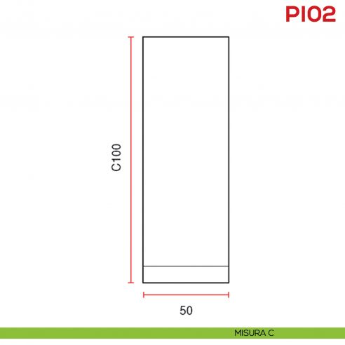 Piedino rotondo per mobile regolabile in ABS PI 02 Mital - misura C