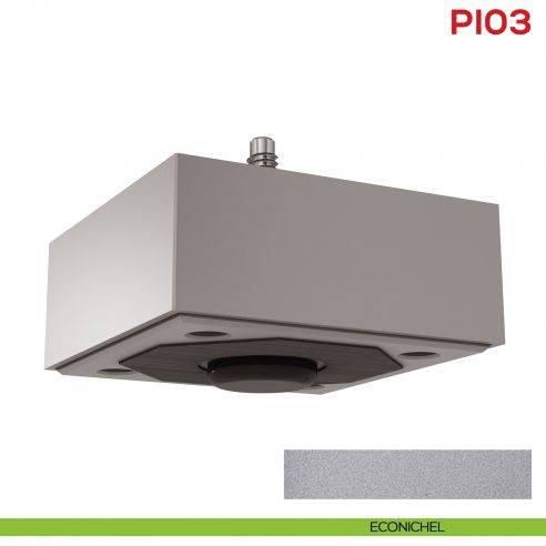Piedino basso quadrato per mobile regolabile in ABS PI 03 Mital - econichel