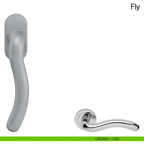 Maniglia martellina DK per finestra Fly Manital cromato