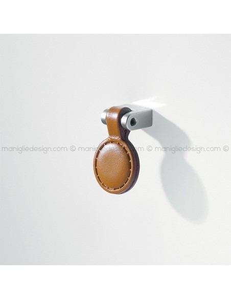 Pomello a ciondolo in cuoio per mobile Confalonieri MB09006