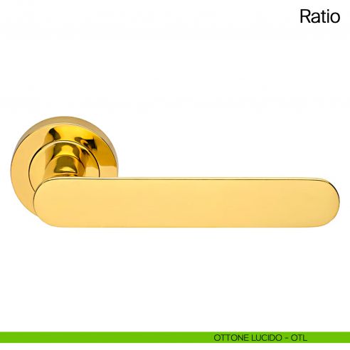 Maniglia per porta Ratio Manital ottone lucido