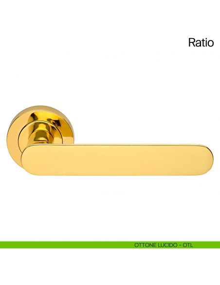 Maniglia per porta Ratio Manital ottone lucido