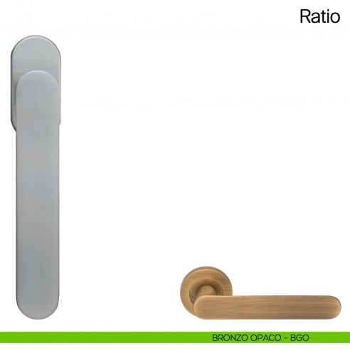 Maniglia martellina DK per finestra Ratio Manital bronzo opaco