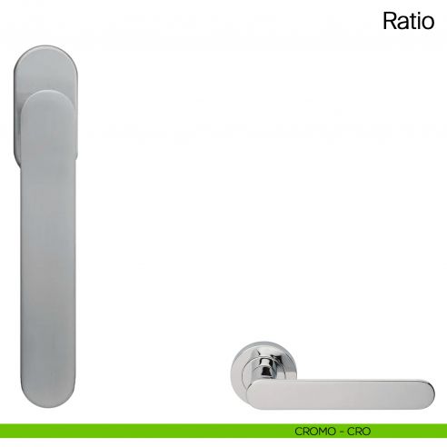 Maniglia martellina DK per finestra Ratio Manital cromato