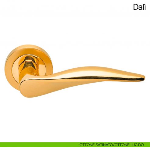 Maniglia per porta Dalì Manital ottone satinato/ottone lucido