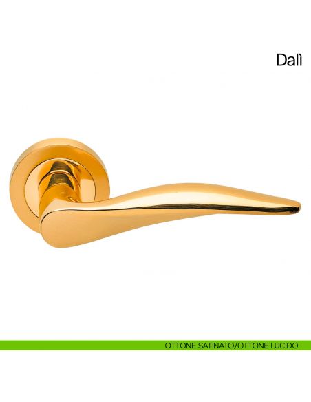 Maniglia per porta Dalì Manital ottone satinato/ottone lucido