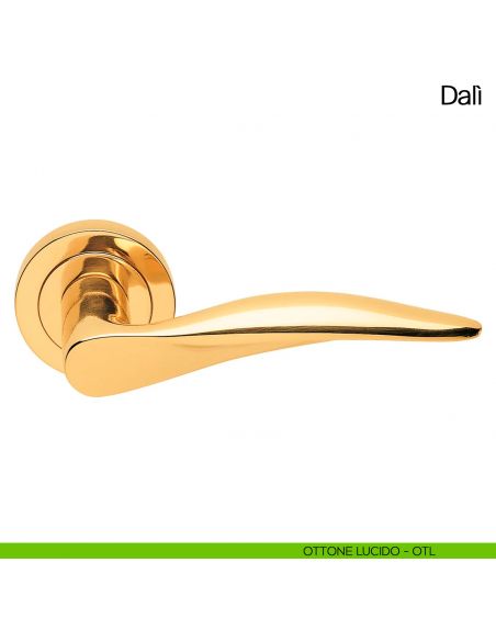 Maniglia per porta Dalì Manital ottone lucido
