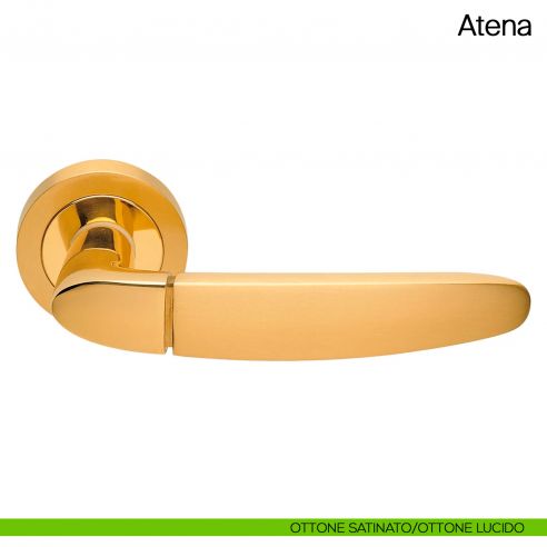 Maniglia per porta Atena Manital ottone satinato/ottone lucido