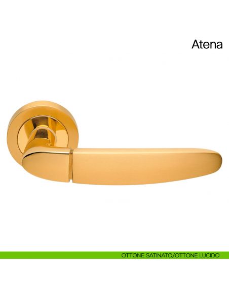 Maniglia per porta Atena Manital ottone satinato/ottone lucido