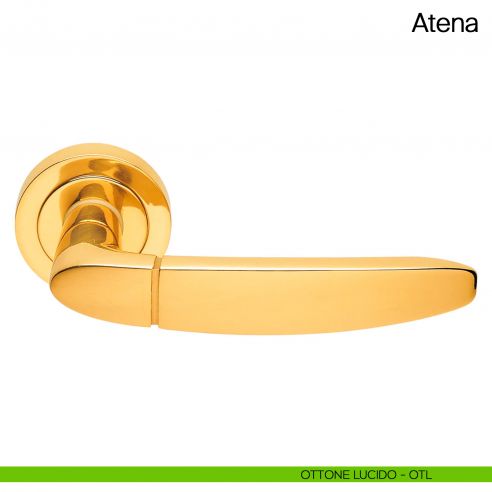 Maniglia per porta Atena Manital ottone lucido