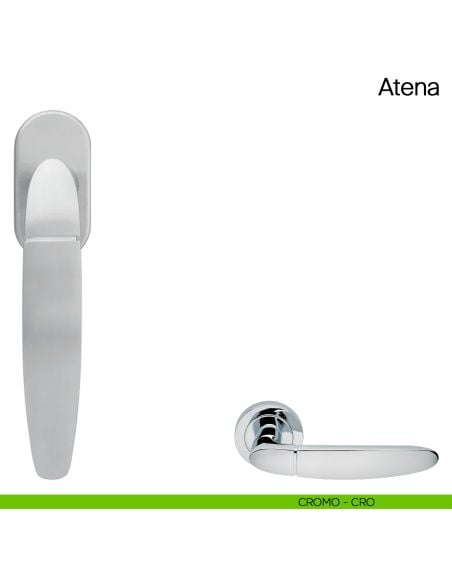 Maniglia martellina DK per finestra Atena Manital cromato