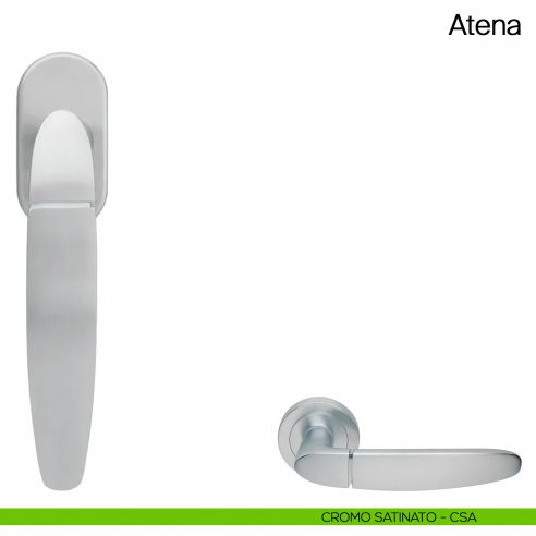 Maniglia martellina DK per finestra Atena Manital cromato satinato