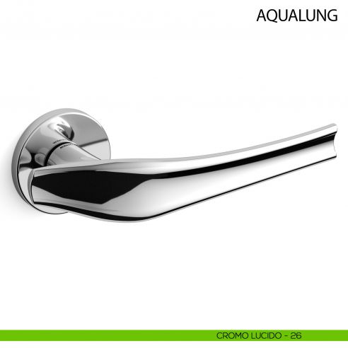 Maniglia per porta Aqualung Mandelli - cromo lucido - 26