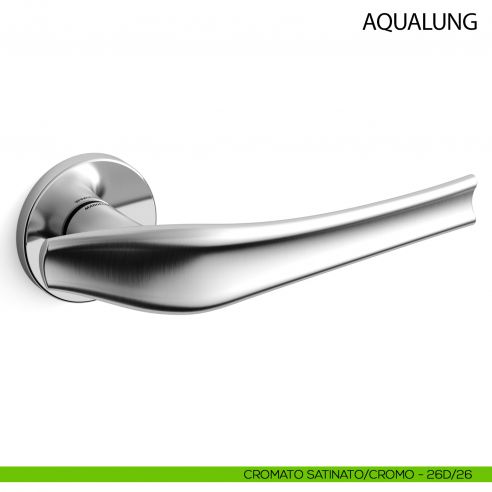 Maniglia per porta Aqualung Mandelli - cromato satinato/cromato - 26D/26