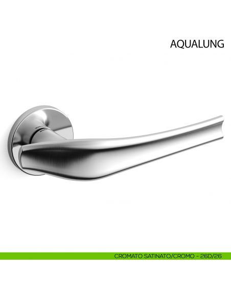 Maniglia per porta Aqualung Mandelli - cromato satinato/cromato - 26D/26